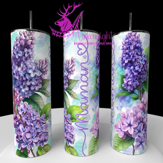 Gourde sur commande - Collection Fête des mères Fleurie 2026 - Lilas - Maman
