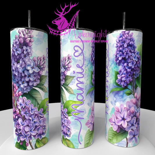 Gourde sur commande - Collection Fête des mères Fleurie 2026 - Lilas - Mamie