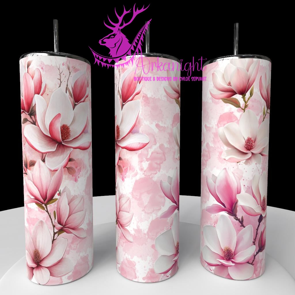 Gourde sur commande - Collection Fête des mères Fleurie 2026 - Magnolia - Sans Texte ou Ajout de nom