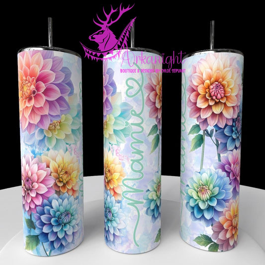 Gourde sur commande - Collection Fête des mères Fleurie 2026 - Dahlia  - Mamie