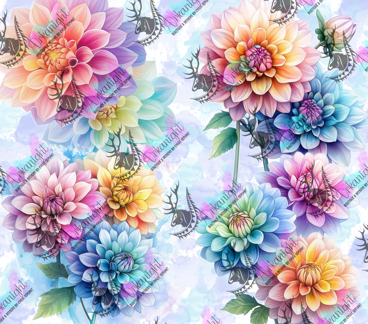 Numérique - Collection Fête des mères Fleurie 2026 - Dahlia  - Maman - Mamie - Sans Texte (3 designs inclus)