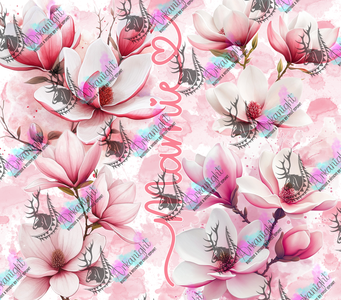 Numérique - Collection Fête des mères Fleurie 2026 - Magnolia  - Maman - Mamie - Sans Texte (3 designs inclus)
