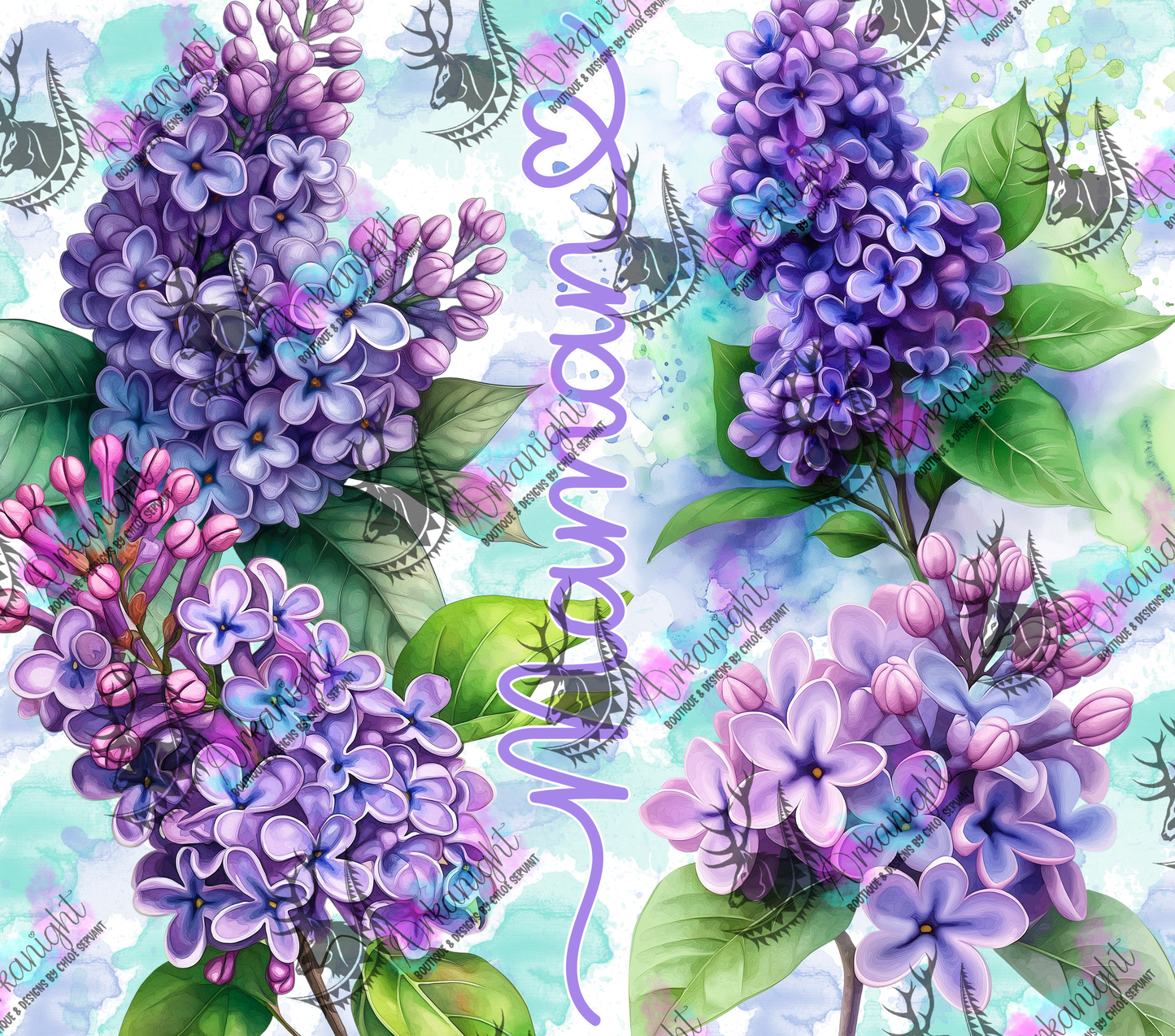 Numérique - Collection Fête des mères Fleurie 2026 - Lilas - Maman - Mamie - Sans Texte (3 designs inclus)