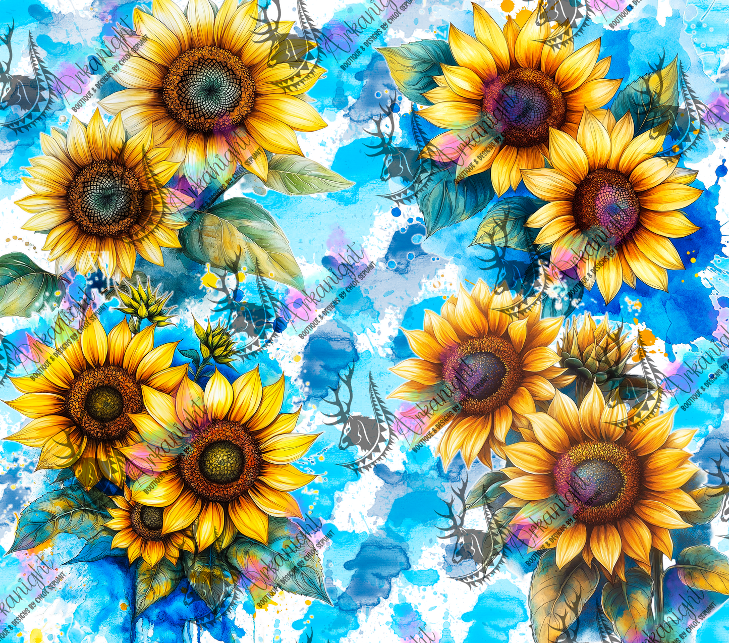 Numérique - Collection Fête des mères Fleurie 2026 - Sunflower - Maman - Mamie - Sans Texte (3 designs inclus)