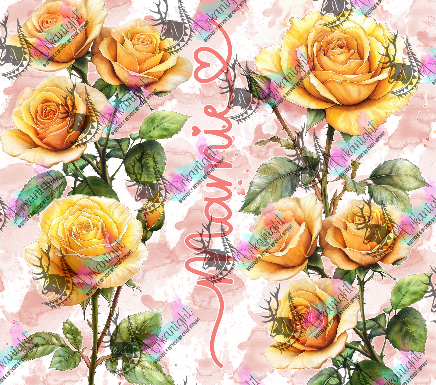 Numérique - Collection Fête des mères Fleurie 2026 - Rose Jaune - Maman - Mamie - Sans Texte (3 designs inclus)