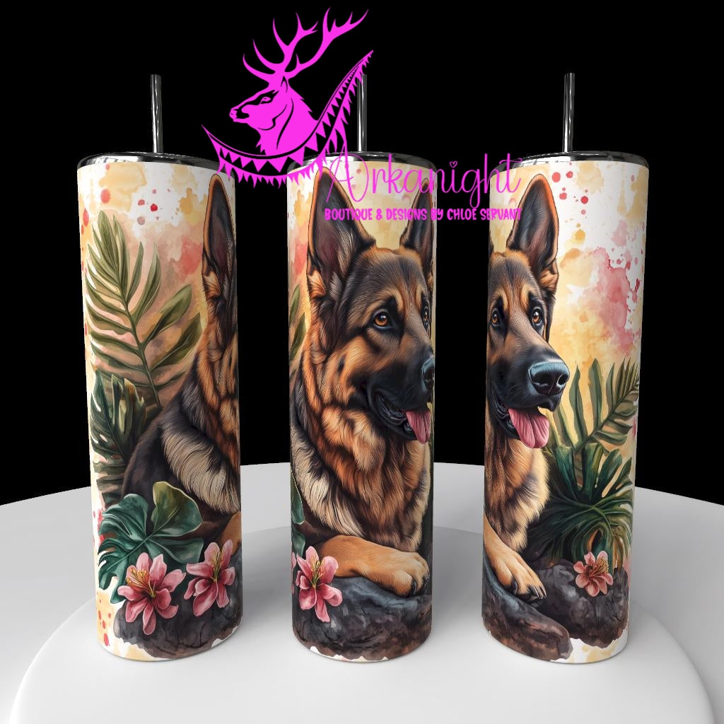 Gourde sur commande - Collection Watercolor Realism - Chiens - Berger Allemand