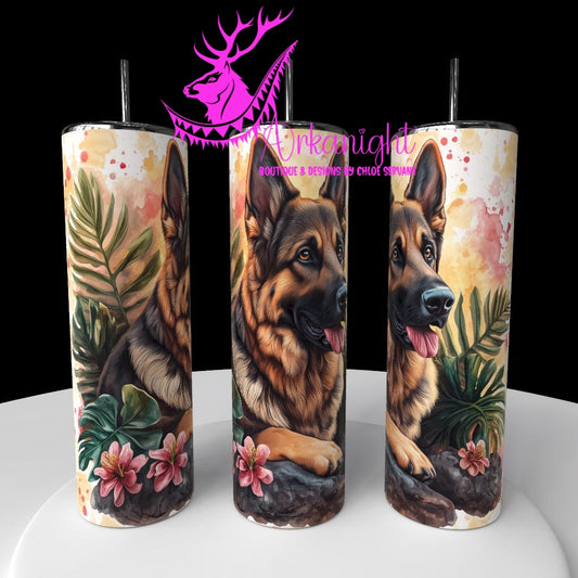 Gourde sur commande - Collection Watercolor Realism - Chiens - Berger Allemand