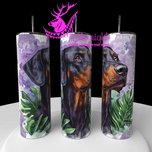 Gourde sur commande - Collection Watercolor Realism - Chiens - Doberman