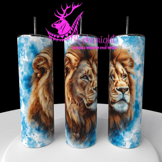 Gourde sur commande - Collection Watercolor Realism - Animaux - Lion