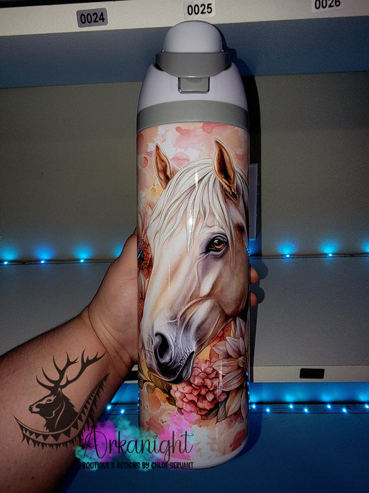 Owala DUPE 24 oz sur commande - Collection Watercolor Realism - Western - Palomino pêche