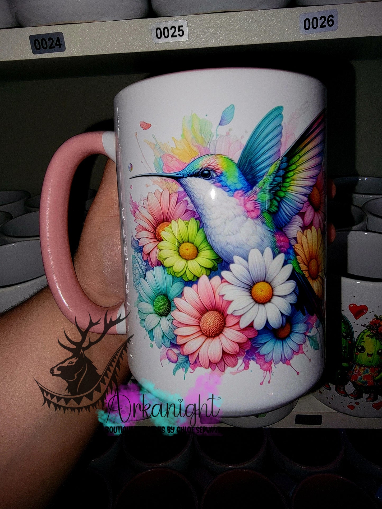 Tasse en céramique sur commande - Collection Été- Vivid Pastel Colors - Hummingbird