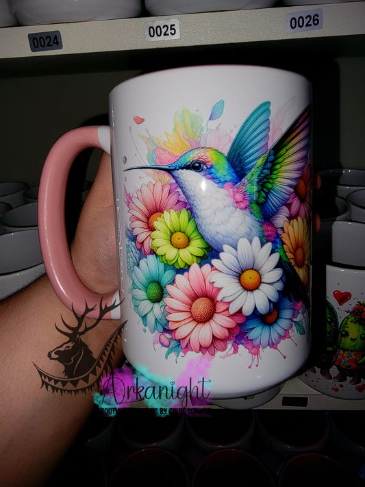 Tasse en céramique sur commande - Collection Été- Vivid Pastel Colors - Hummingbird