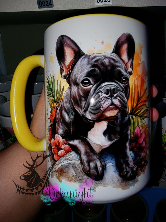 Tasse en céramique sur commande - Collection Realism - Chien French Bulldog
