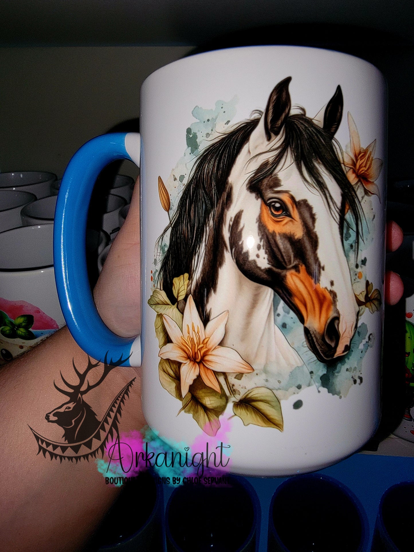 Tasse en céramique sur commande - Collection Western 2026 - Realism - Cheval Paint Horse - Non Standard