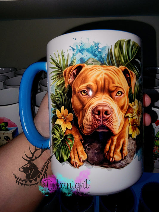 Tasse en céramique sur commande - Collection Realism - Pittbull Roux