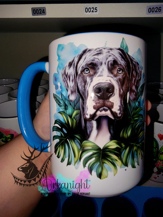 Tasse en céramique sur commande - Collection Realism - Grand Danois Merle