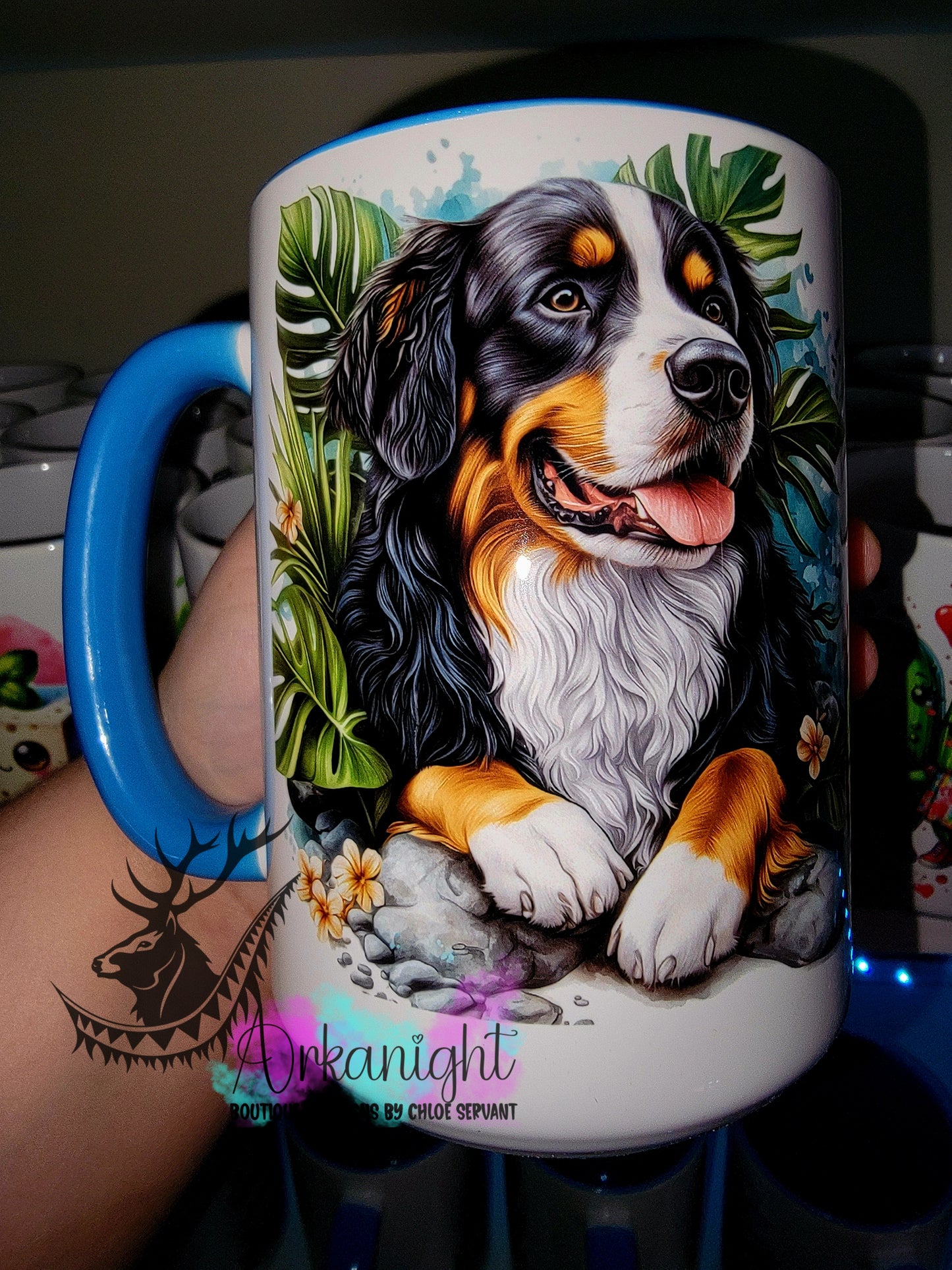 Tasse en céramique sur commande - Collection Realism - Animaux - Chien Bouvier Bernois
