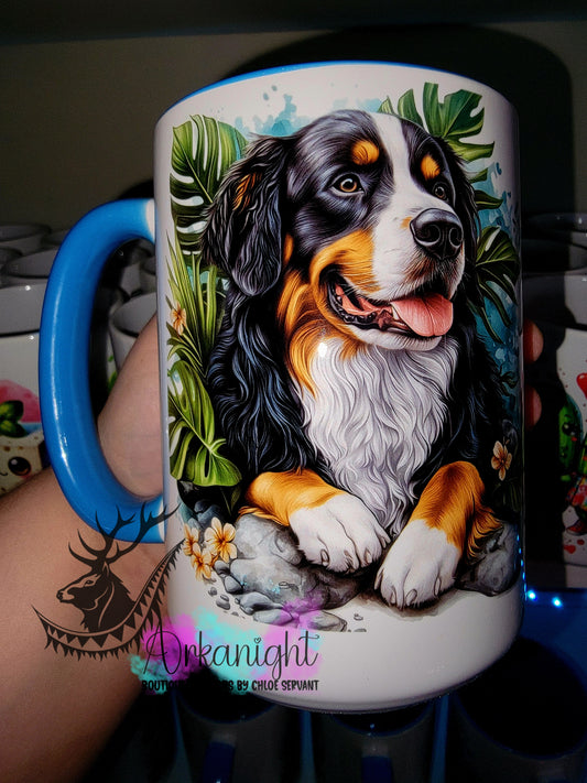 Tasse en céramique sur commande - Collection Realism - Animaux - Chien Bouvier Bernois