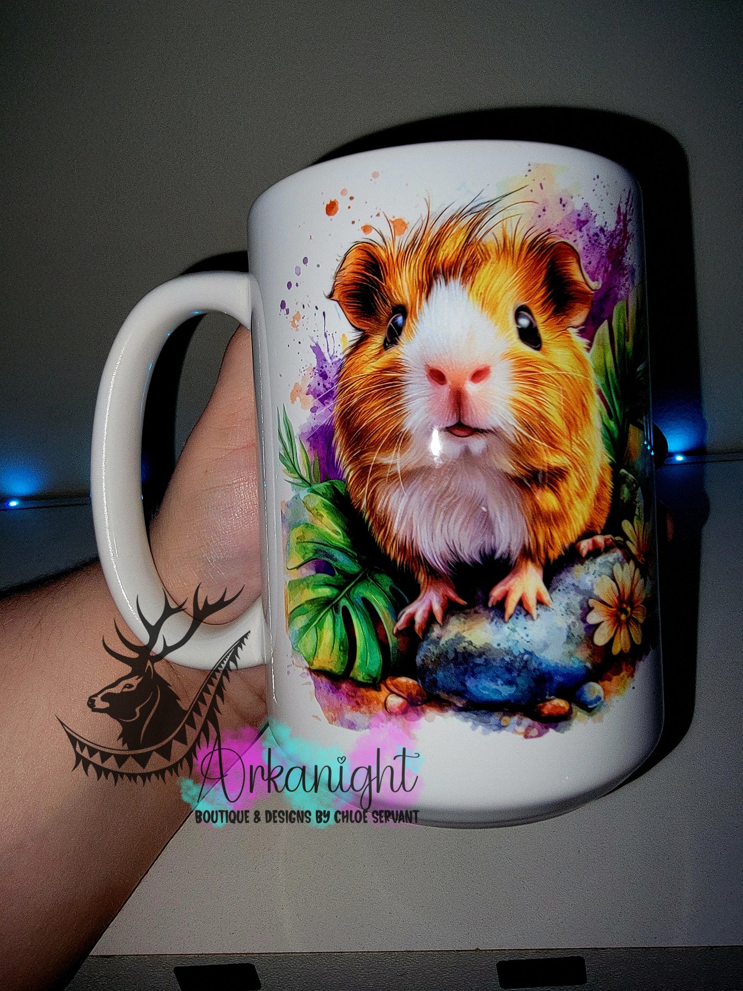 Tasse en céramique sur commande - Collection Realism - Cochons d'inde Roux