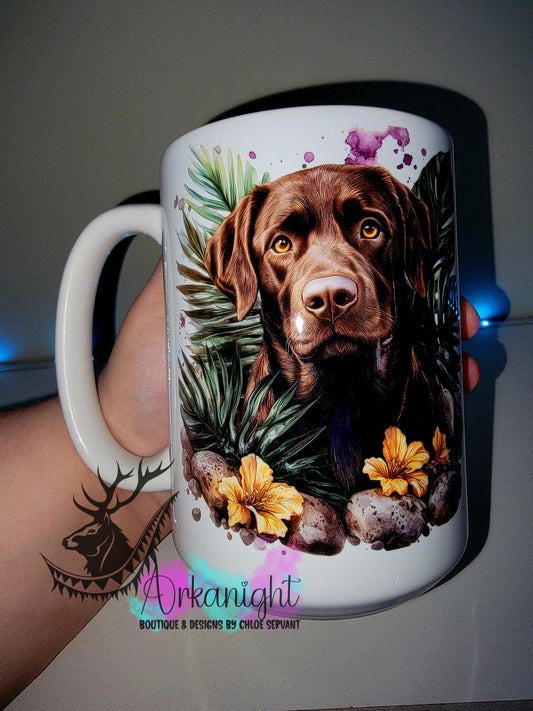 Tasse en céramique sur commande - Collection Realism - Labrador Brun
