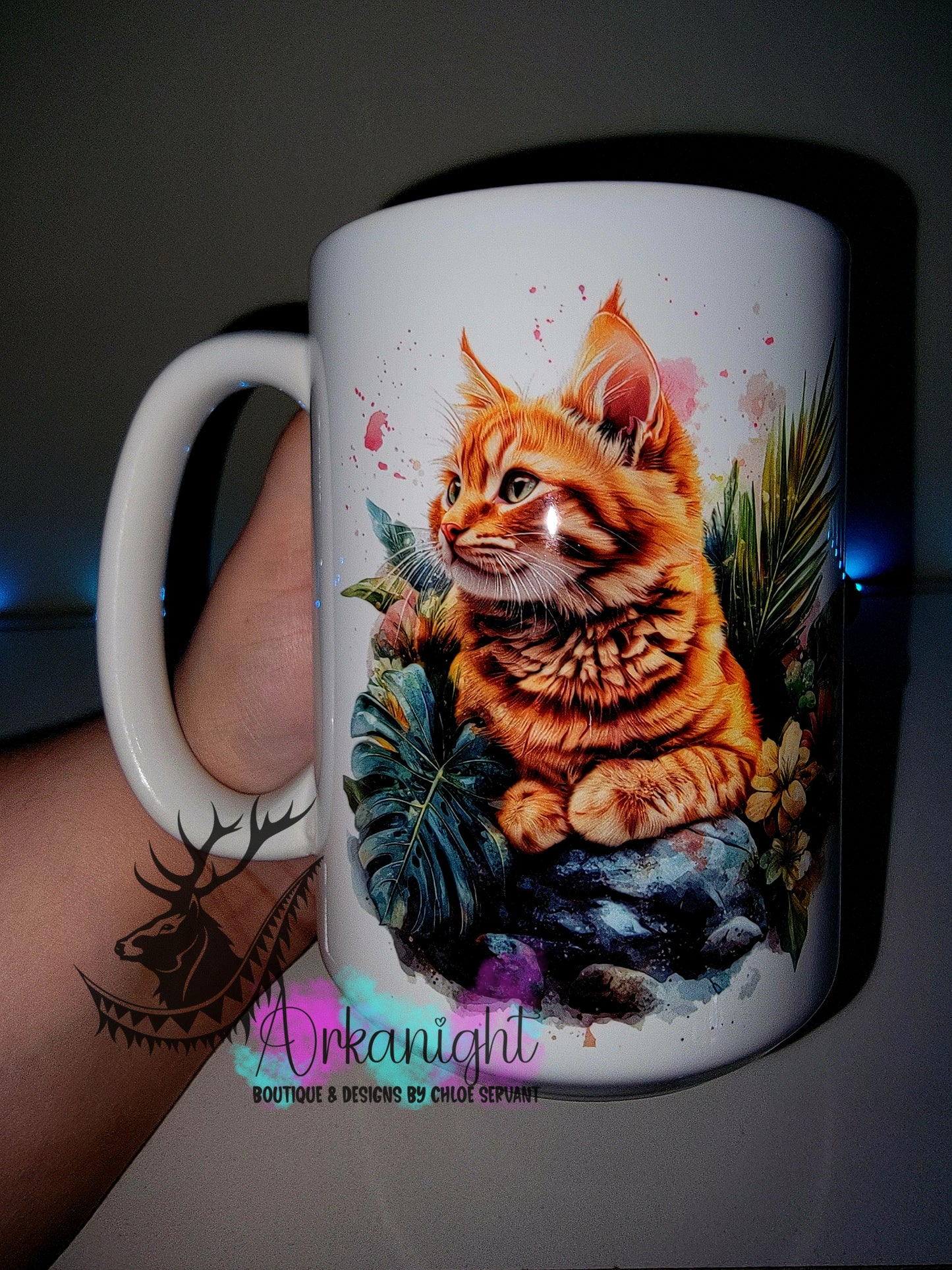 Tasse en céramique sur commande - Collection Realism - Chat Roux