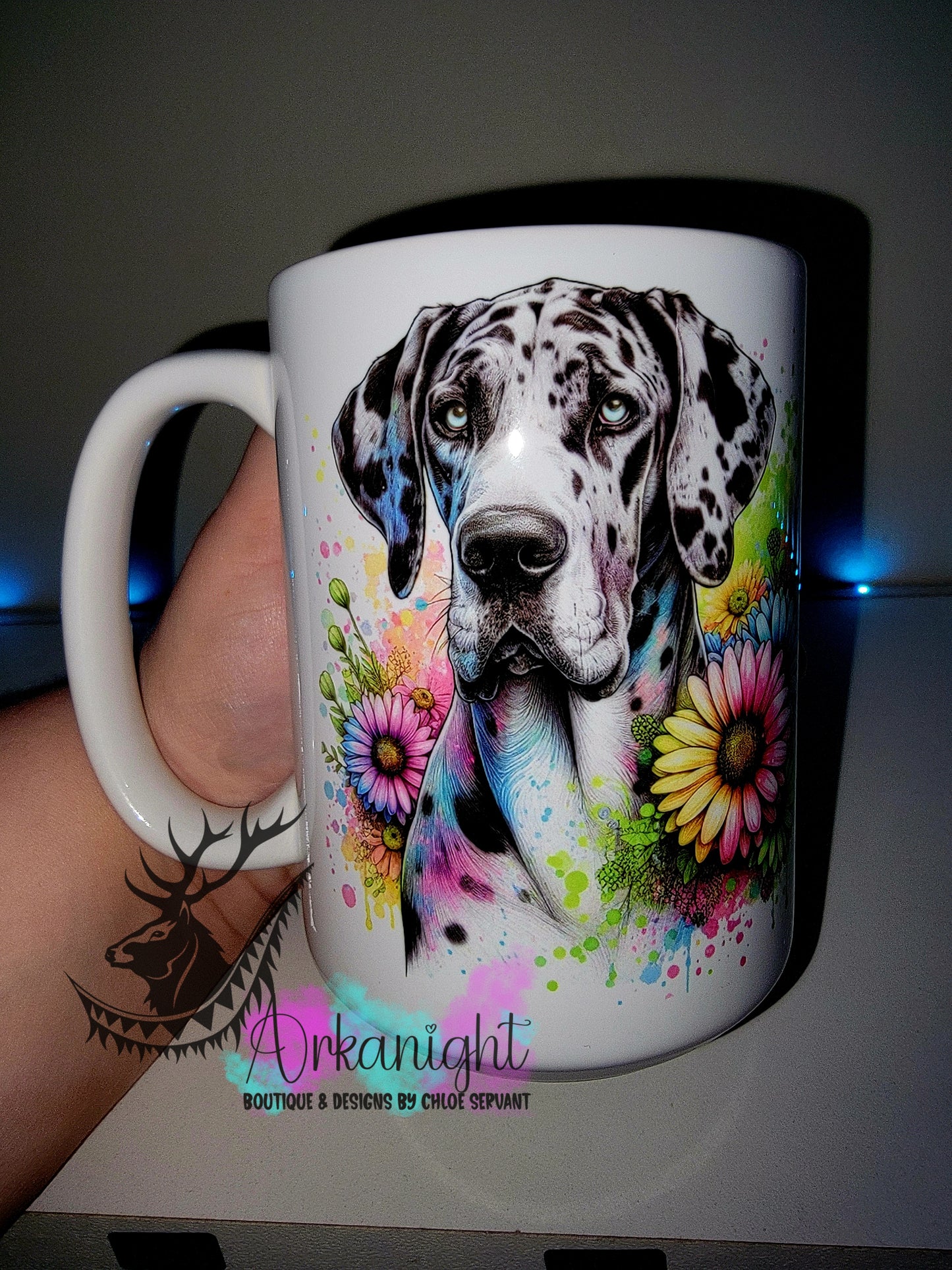 Tasse en céramique sur commande - Collection D'été Vivid Pastel Colors - Grand Danois