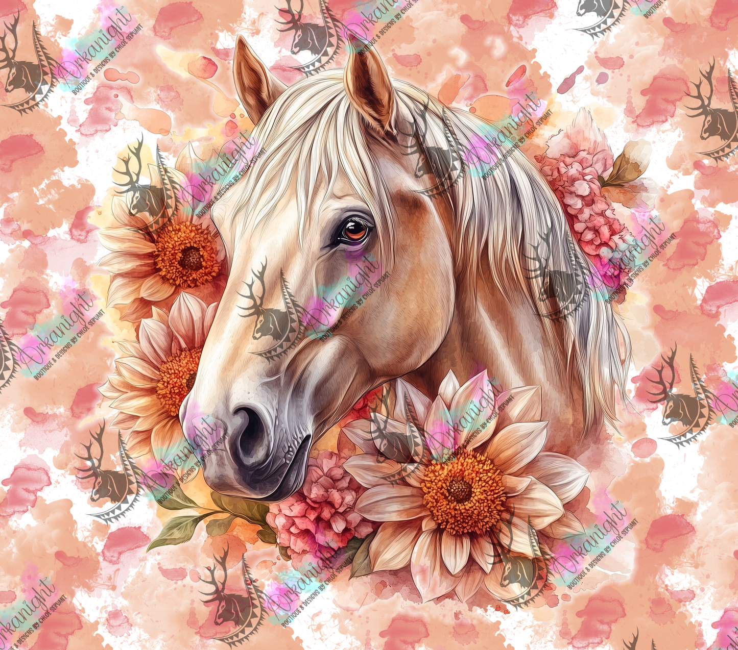 Numérique - Collection Western 2026 - Watercolor Realism - Palomino - Teinte de pêche