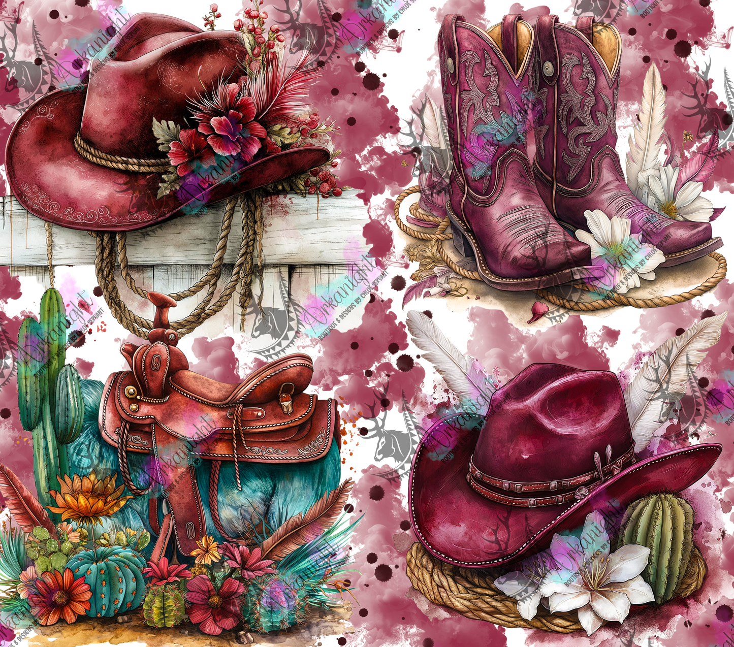 Numérique - Collection Western 2026 - Cowgirl Bourgogne