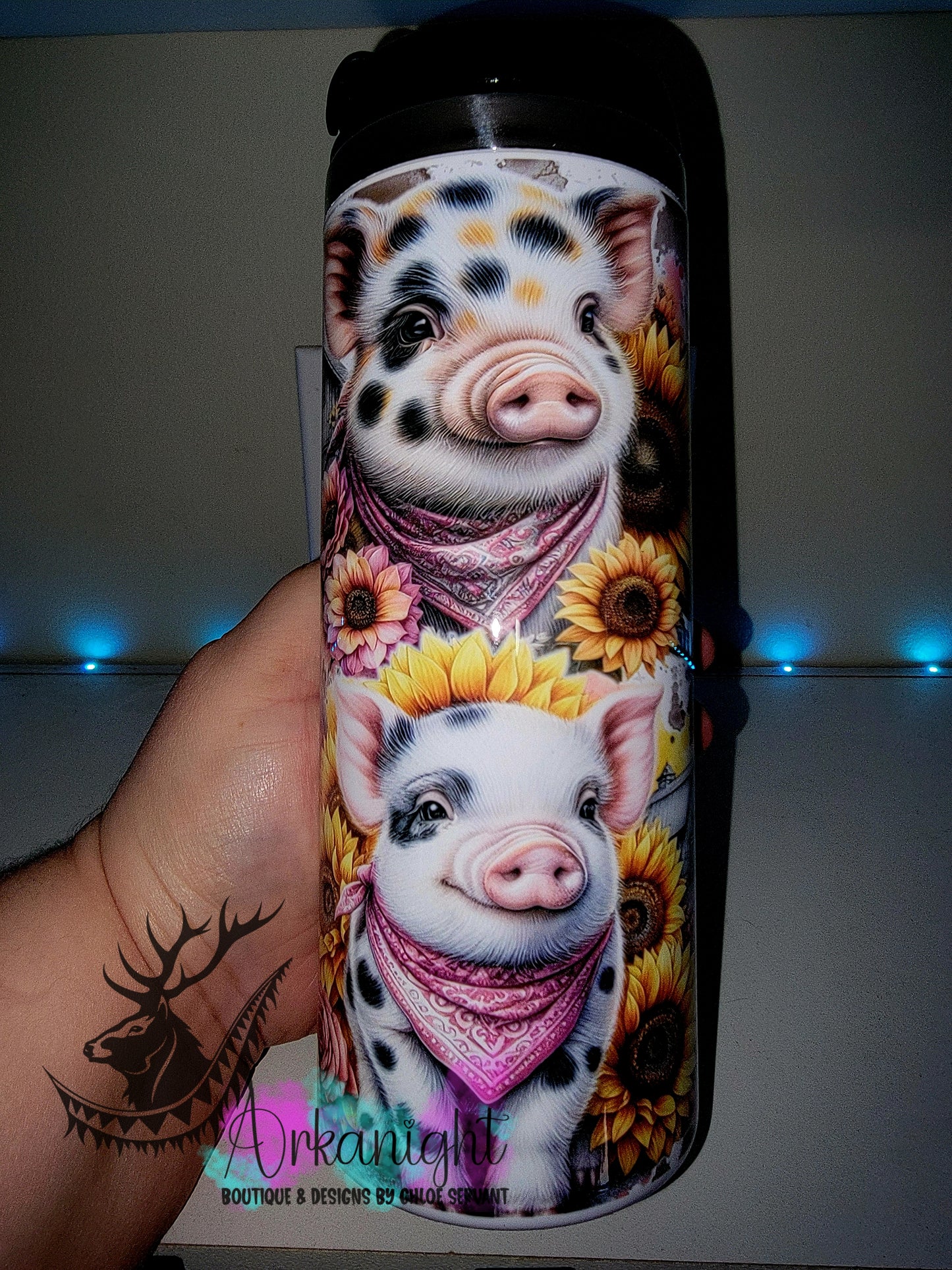Gourde sur commande - Couvercle à café - 14 oz - Collection Western 2026 - Cochons
