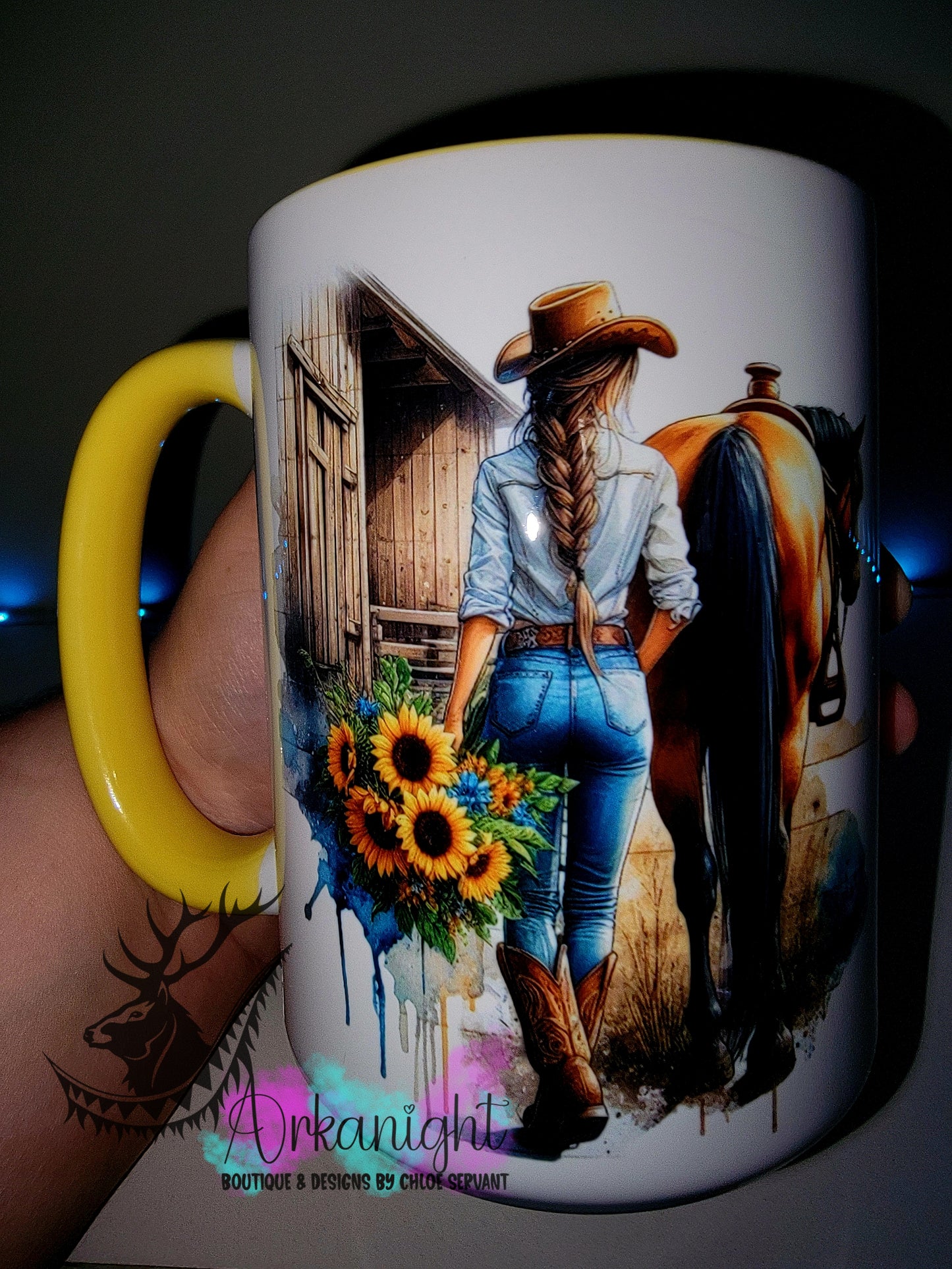 Tasse en céramique sur commande - Collection Western 2026 - Cowgirl & Horse