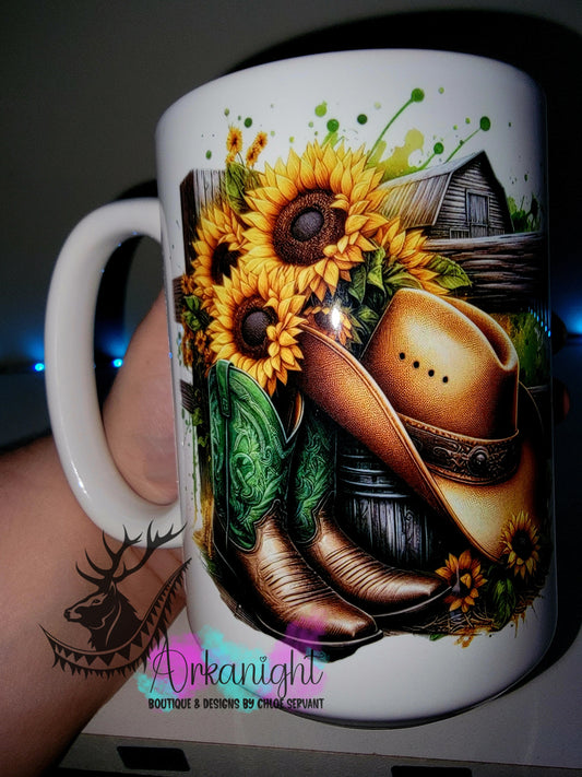 Tasse en céramique sur commande - Collection Western 2026 - The Ranch - Teinte Vert