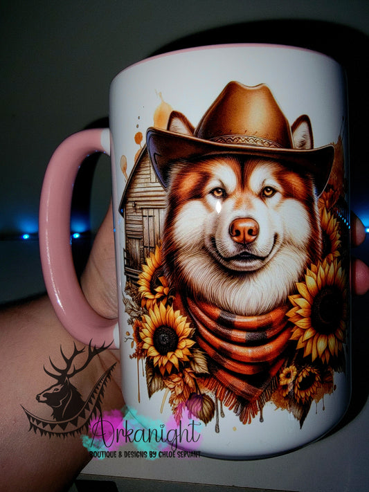 Tasse en céramique sur commande - Collection Western 2026 - Malamute Roux