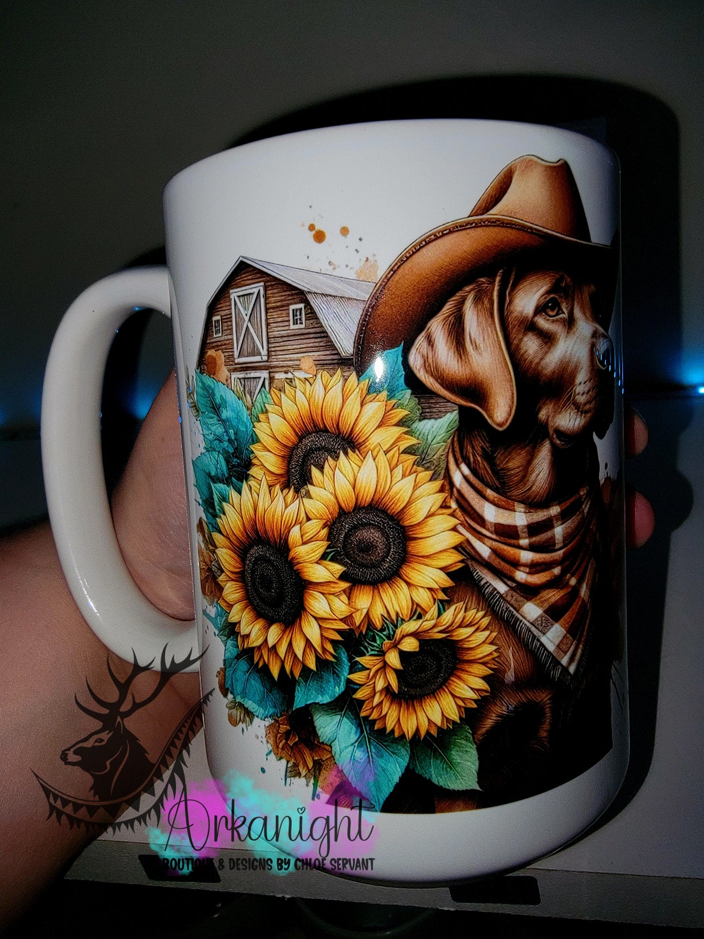 Tasse en céramique sur commande - Collection Western 2026 - Labrador Brun