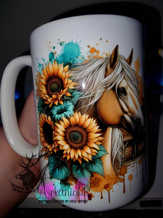 Tasse en céramique sur commande - Collection Western 2026 - Cheval Palomino