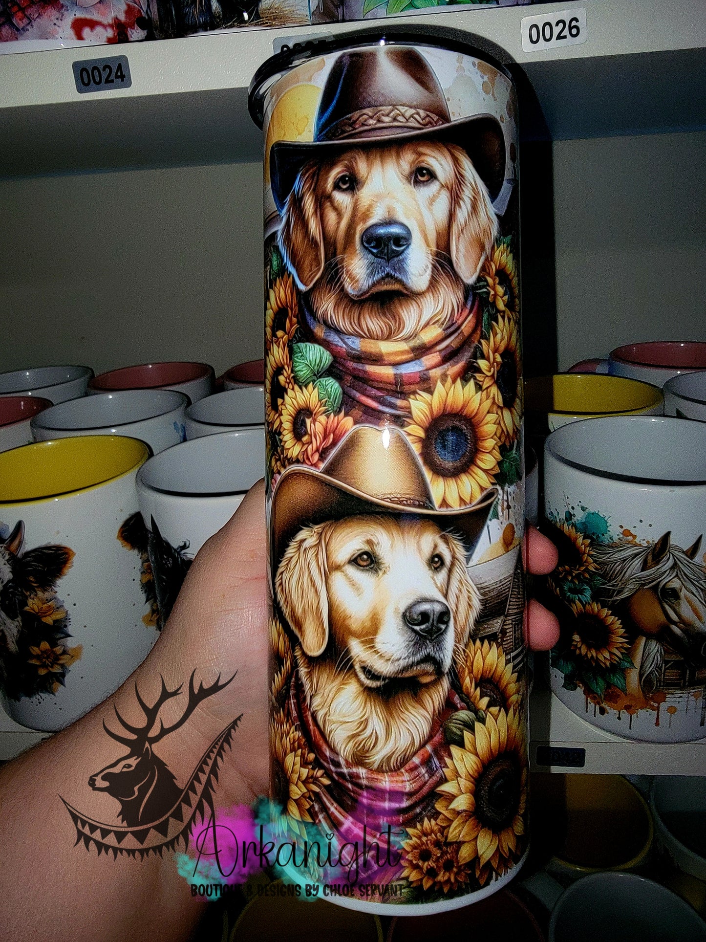 Gourde sur commande - Collection Western 2026 - Golden Retriever