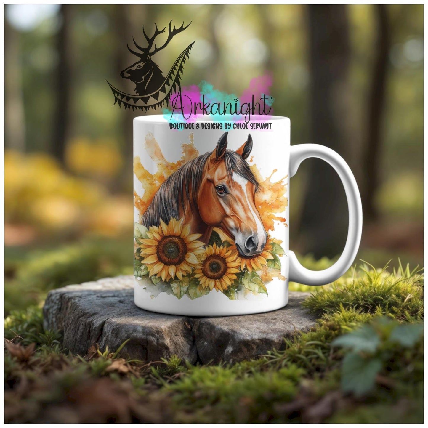 Numérique - Tasse en céramique - Western 2026 - Cheval Sorel - Teinte de jaune - Sunflower