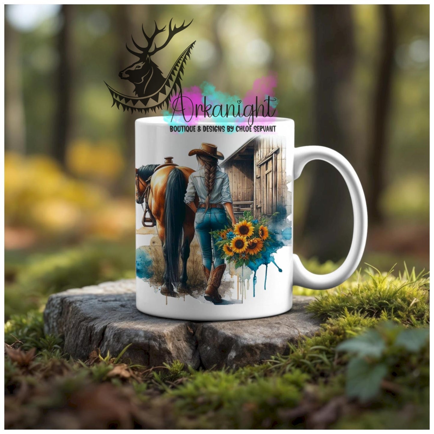 Numérique - Tasse en céramique - Western 2026 - Cowgirl & Horse