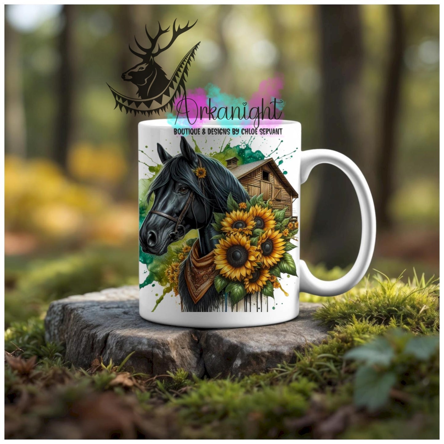 Numérique - Tasse en céramique - Western 2026 - Percheron Noir
