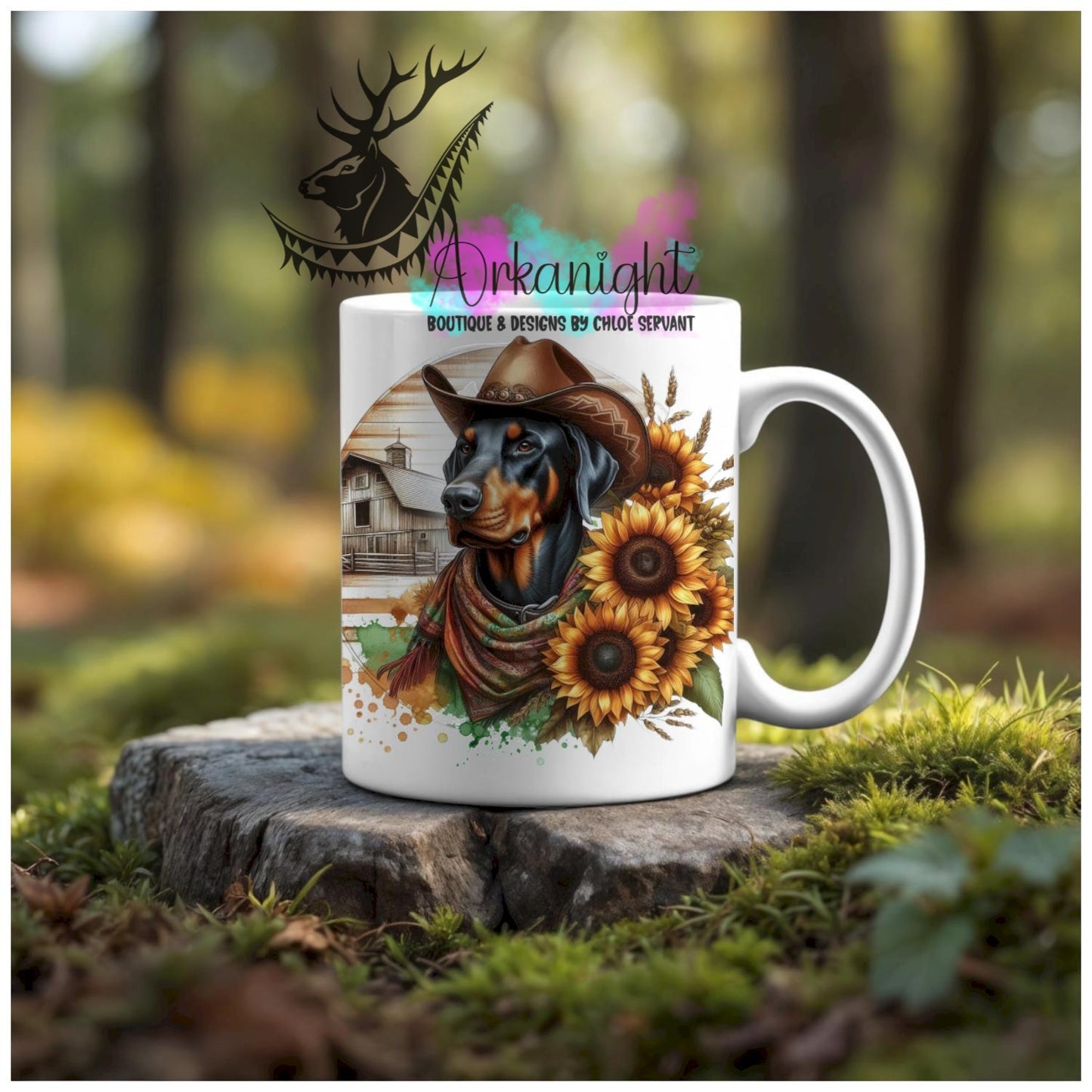 Numérique - Tasse en céramique - Western 2026 - Doberman