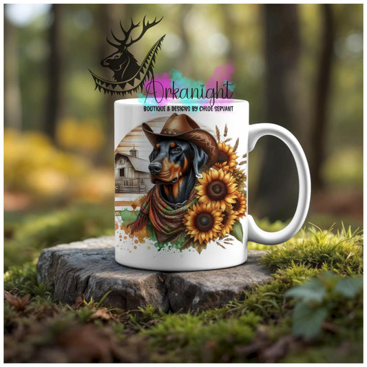 Numérique - Tasse en céramique - Western 2026 - Doberman