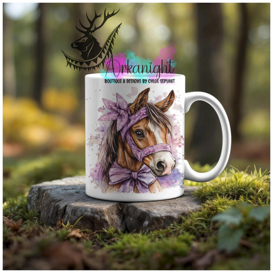 Numérique - Tasse en céramique - Western 2026 - Pouliche Quarter Horse - Teinte de Lilas