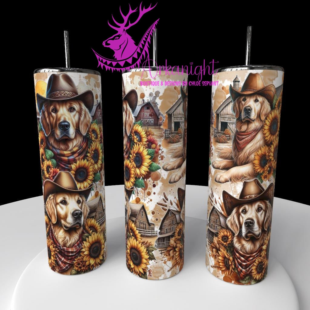 Gourde sur commande - Collection Western 2026 - Golden Retriever