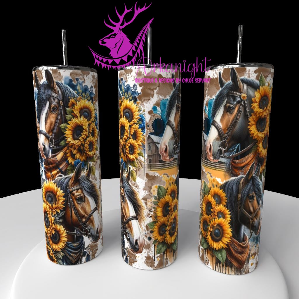 Gourde sur commande - Collection Western 2026 - Cheval Clydesdale