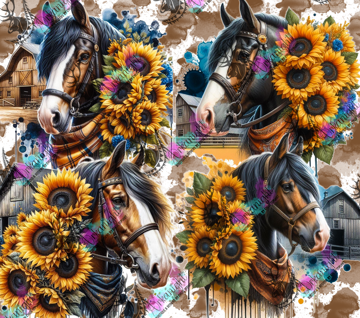 Numérique - Collection Western 2026 - Cheval Clydesdale