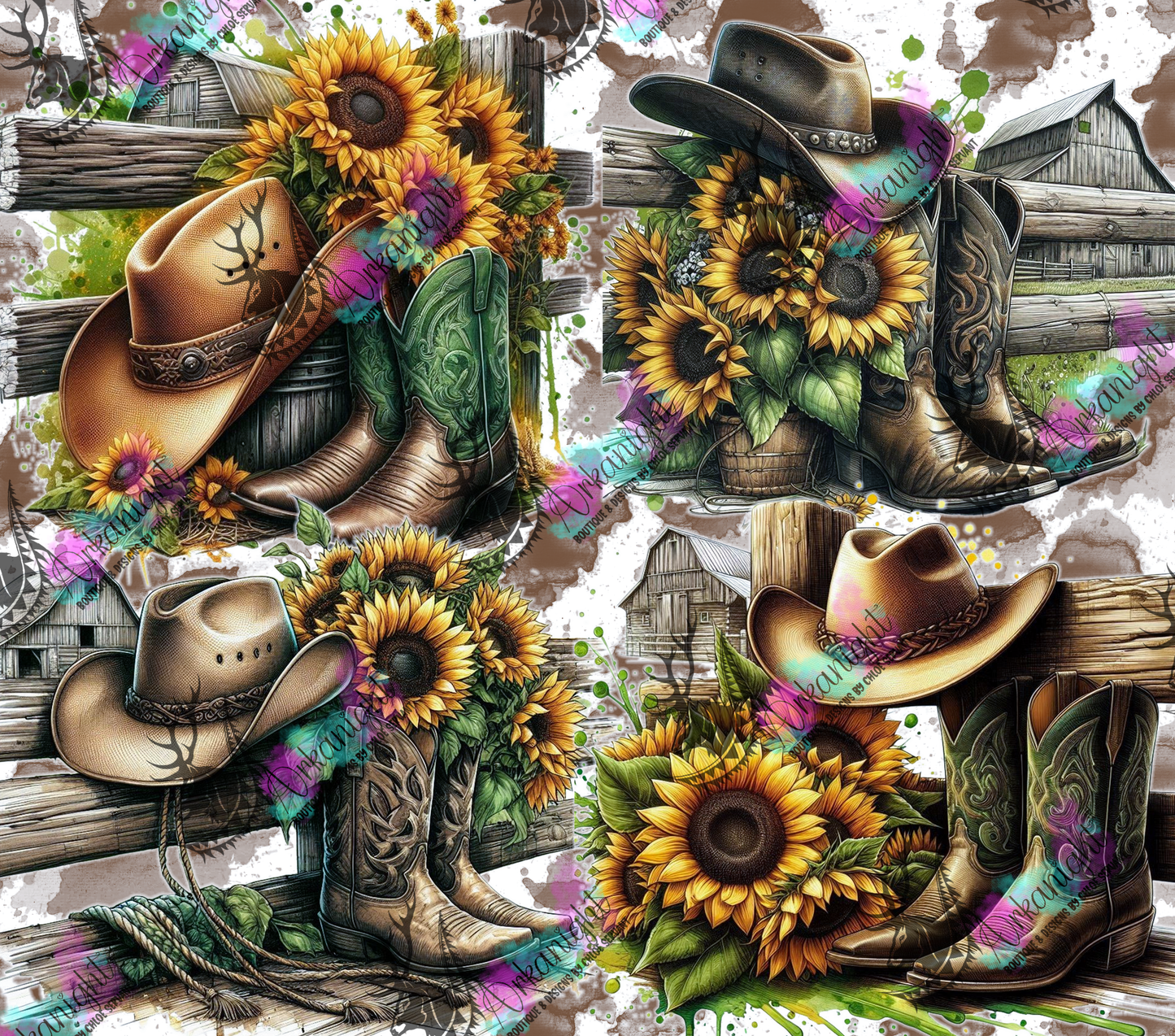 Numérique - Collection Western 2026 - The Ranch - Teinte de vert
