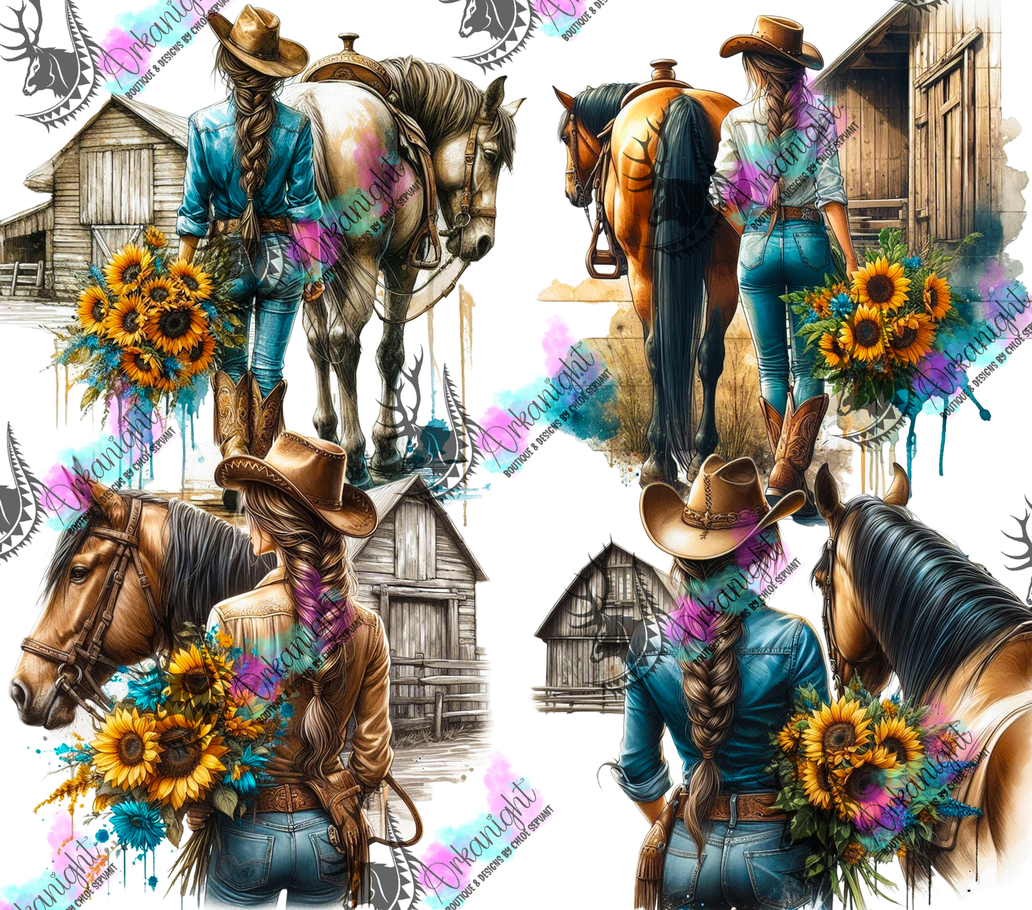 Numérique - Collection Western 2026 - Cowgirl & horse