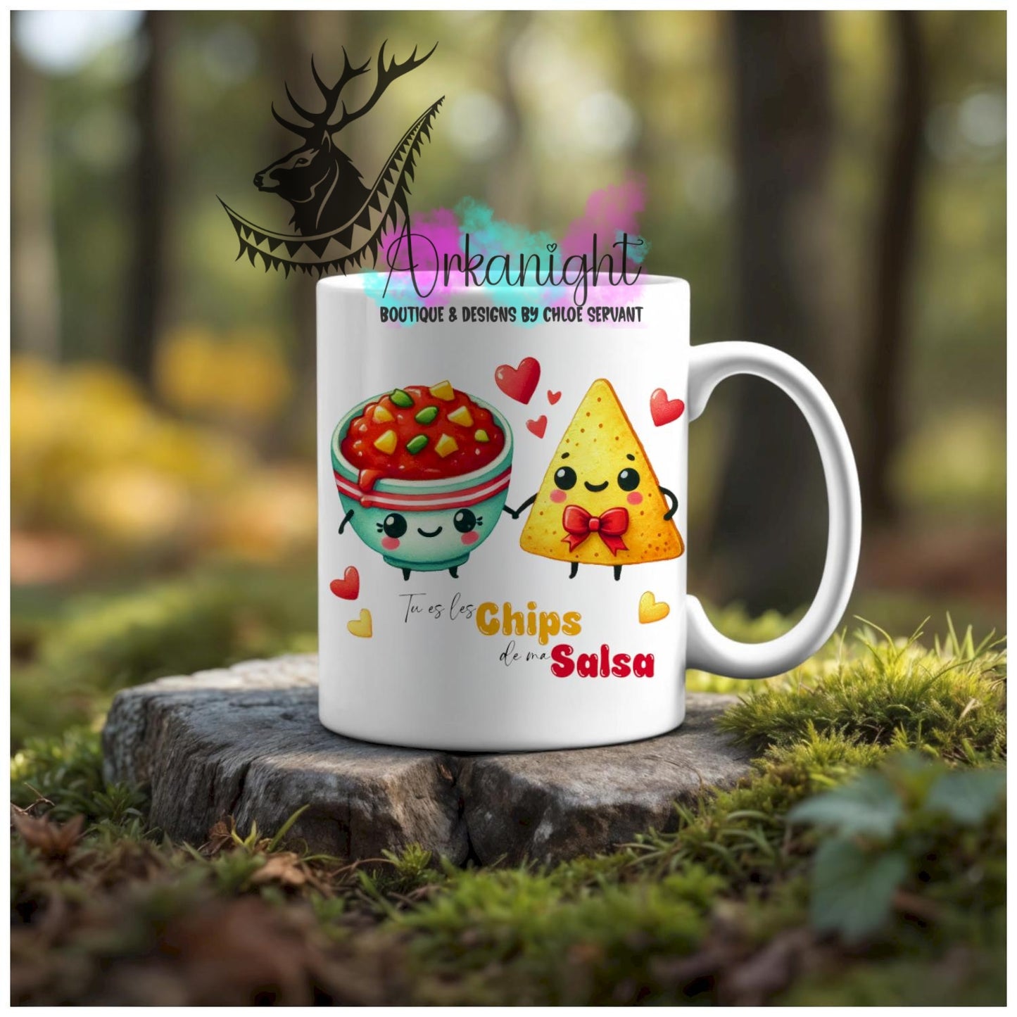 Numérique - Tasse en céramique - Collection Couples d'aliments comiques - Chips de ma salsa