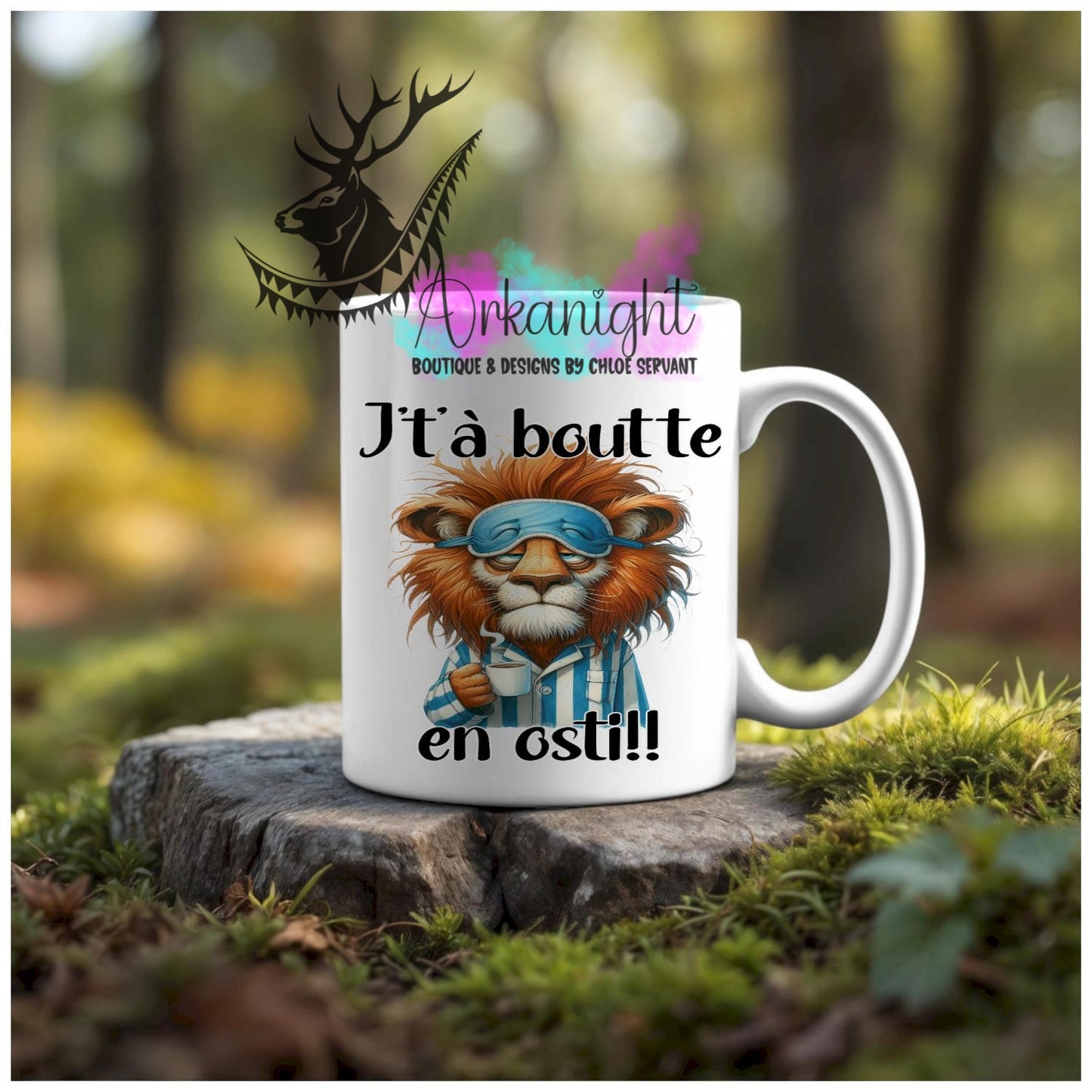 Numérique - Tasse en céramique - Collection Couples d'aliments comiques - J't'à boutte en osti !!