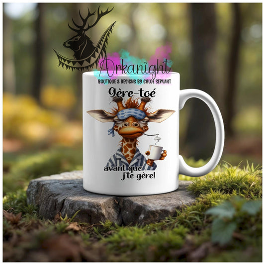 Numérique - Tasse en céramique - Collection Couples d'aliments comiques - Gère-toé avant que je te gère