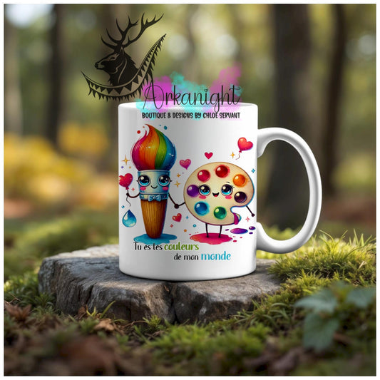 Numérique - Tasse en céramique - Collection Couples d'aliments comiques - Couleurs de mon monde